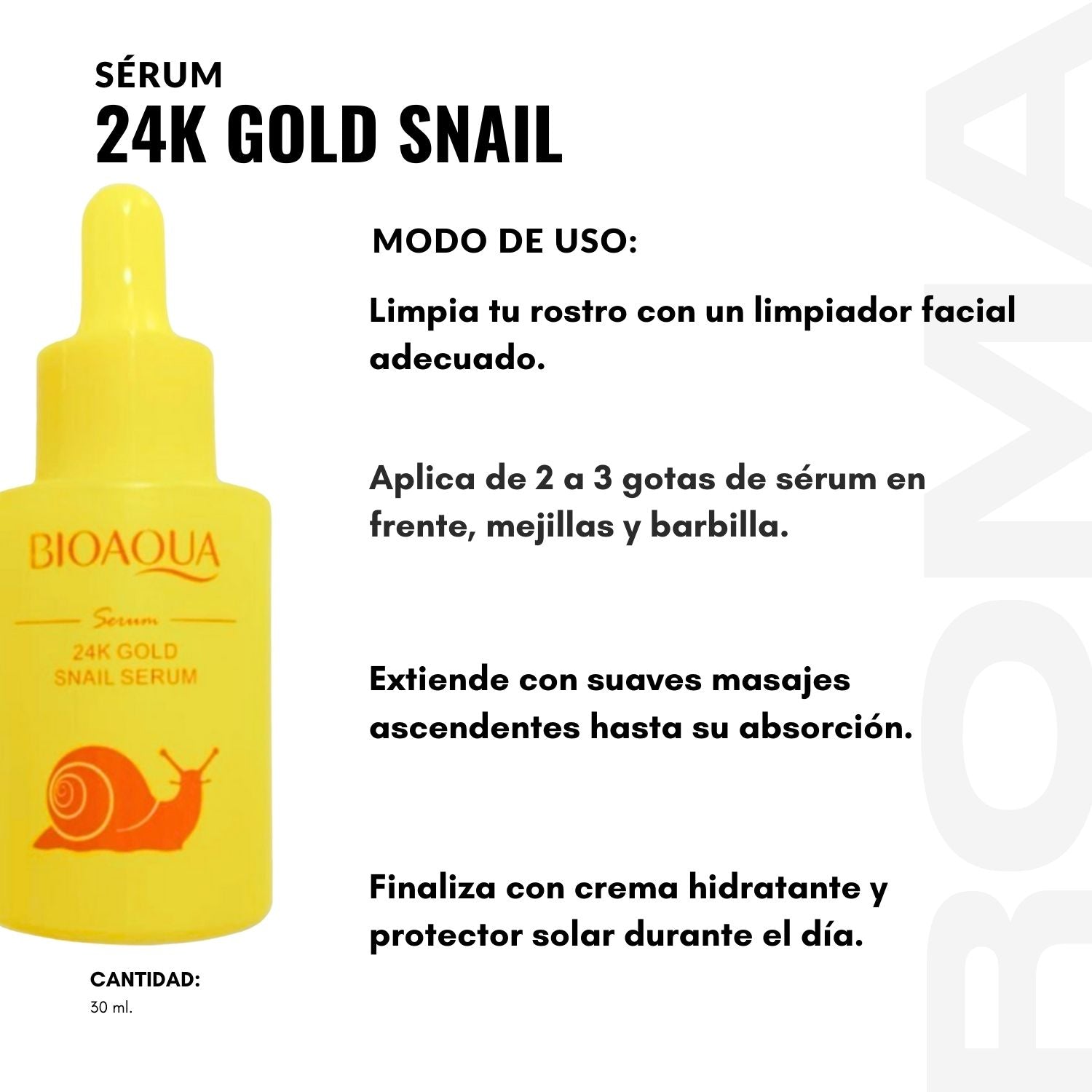 SÉRUM 24K GOLD SNAIL 30ML BIOAQUA