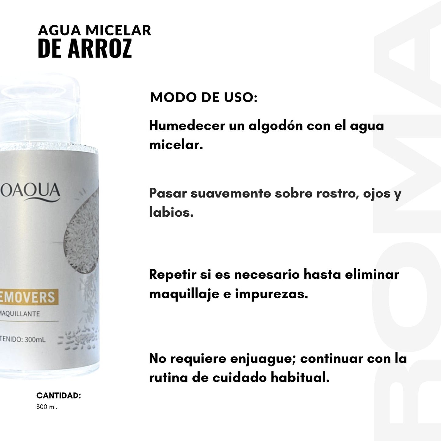 AGUA MICELAR DE ARROZ 300ML BIOAQUA