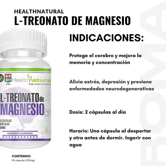 L-TREONATO DE MAGNESIO HEALTHNATURAL 500MG