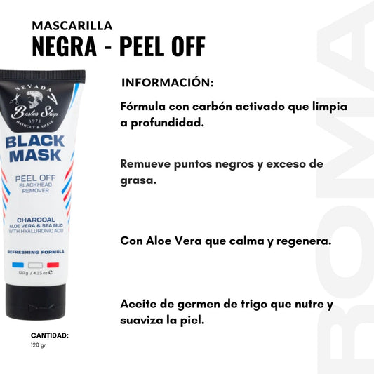 MASCARILLA NEGRA – PEEL OFF 120G NEVADA