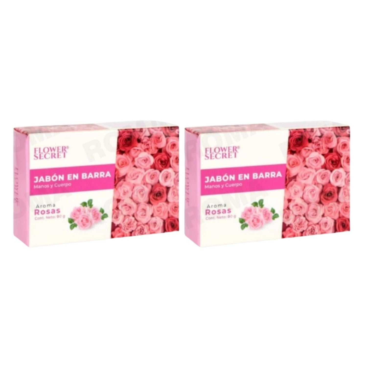 JABÓN EN BARRA AROMA A ROSAS 90G FLOWER SECRECT