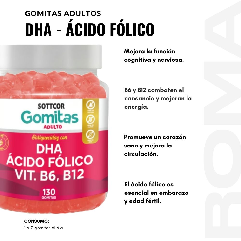 GOMITAS DHA ÁCIDO FÓLICO 130UND