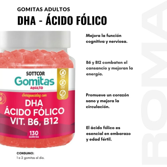 GOMITAS DHA ÁCIDO FÓLICO 130UND