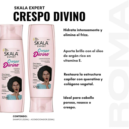SHAMPOO + ACONDICIONADOR CRESPO DIVINO SKALA EXPERT 325ML