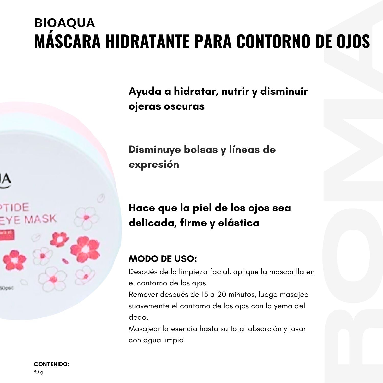 MÁSCARA HIDRATANTE PARA CONTORNO DE OJOS JAPAN SAKURA 80G