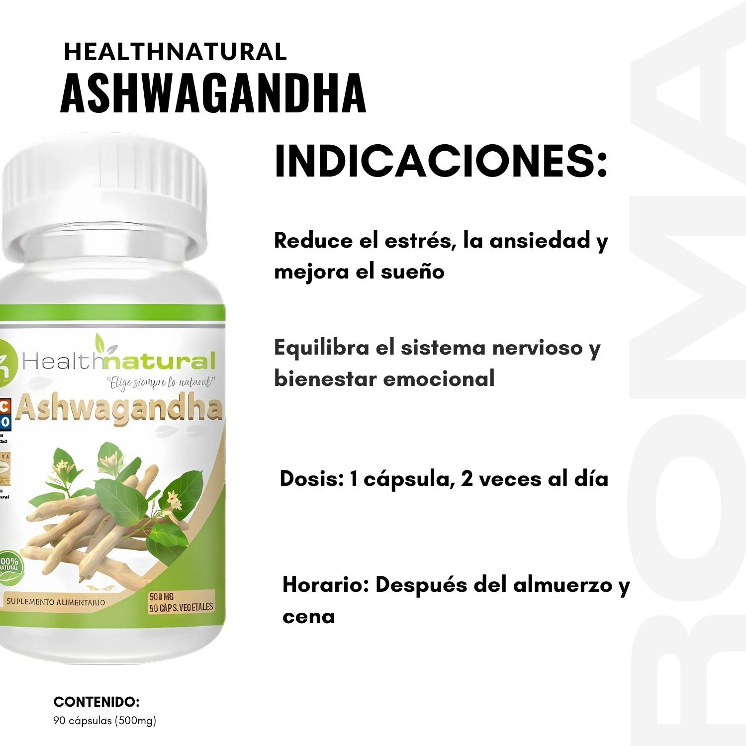 ASHWAGANDHA HEALTHNATURAL 500MG