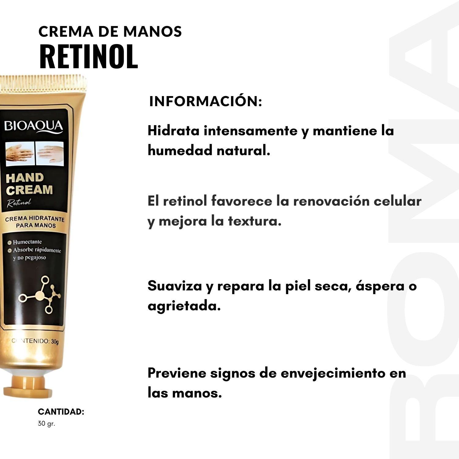 CREMA DE MANOS RETINOL 30G BIOAQUA