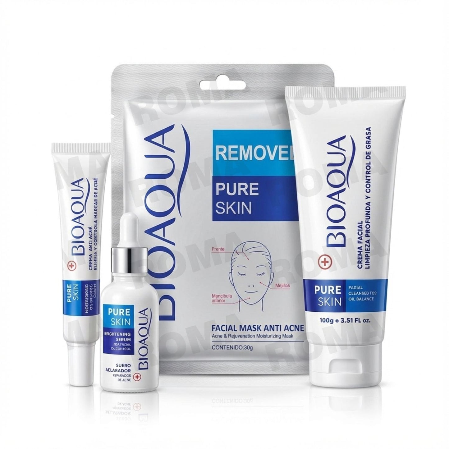 KIT SKINCARE ANTI ACNÉ 4 PZS BIOAQUA