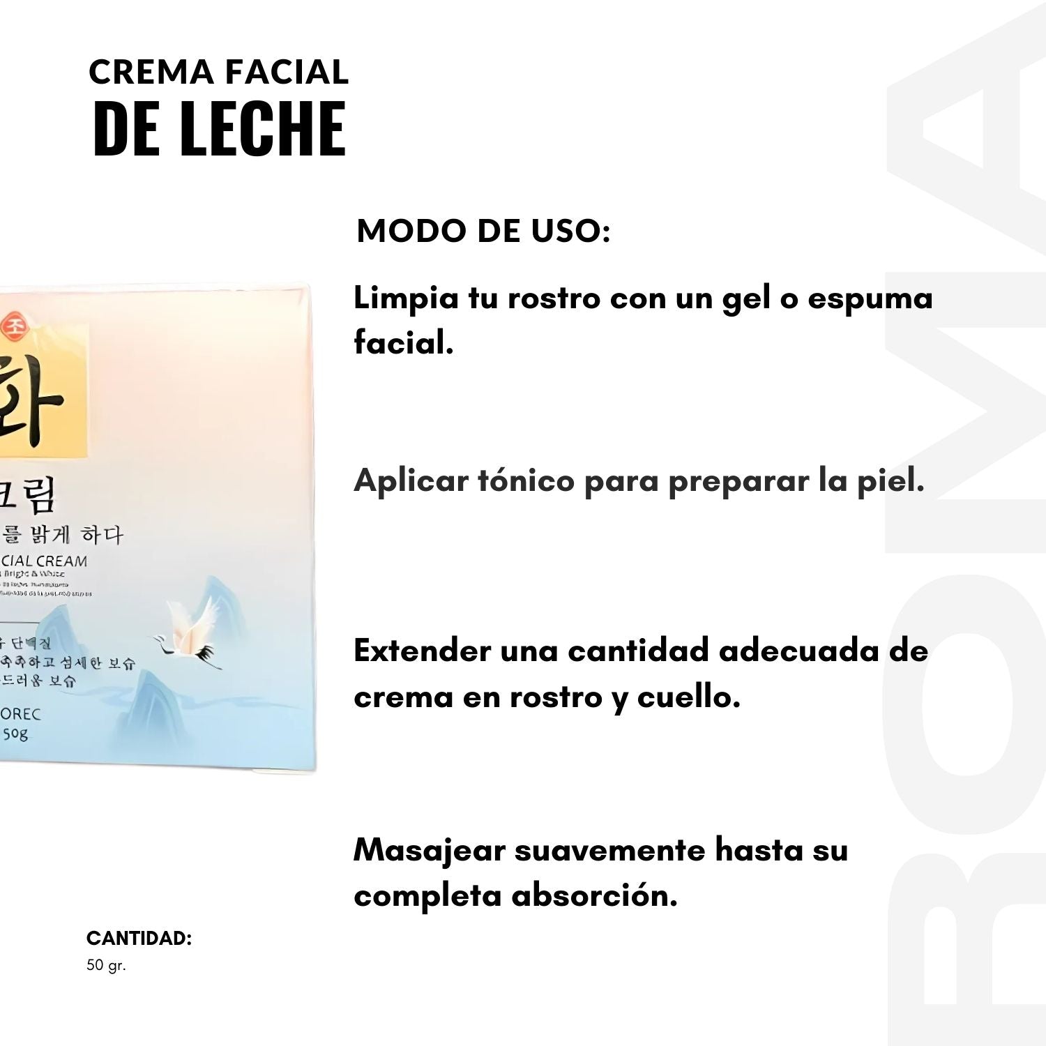 CREMA FACIAL DE LECHE 50G ROREC