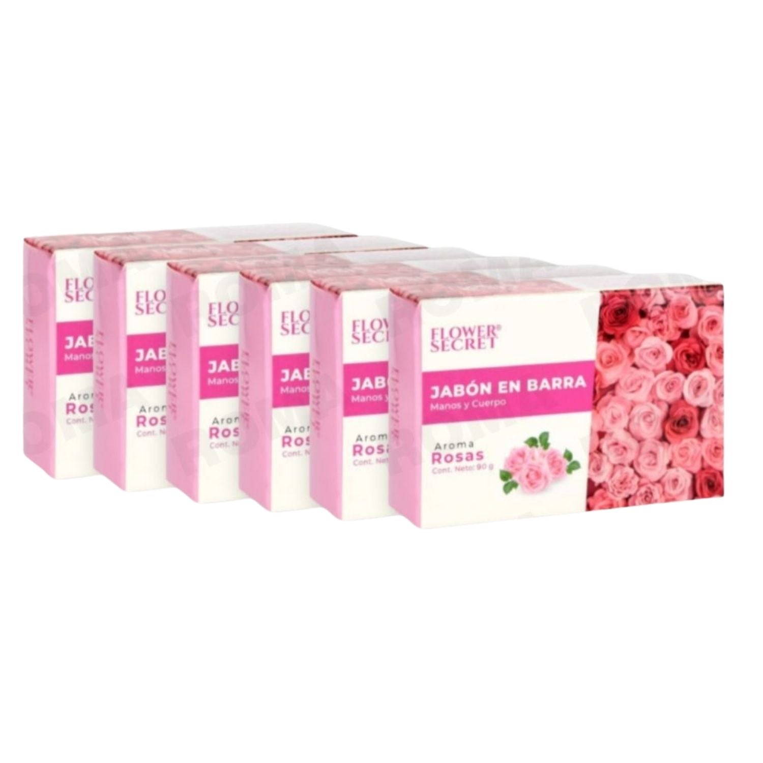JABÓN EN BARRA AROMA A ROSAS 90G FLOWER SECRECT