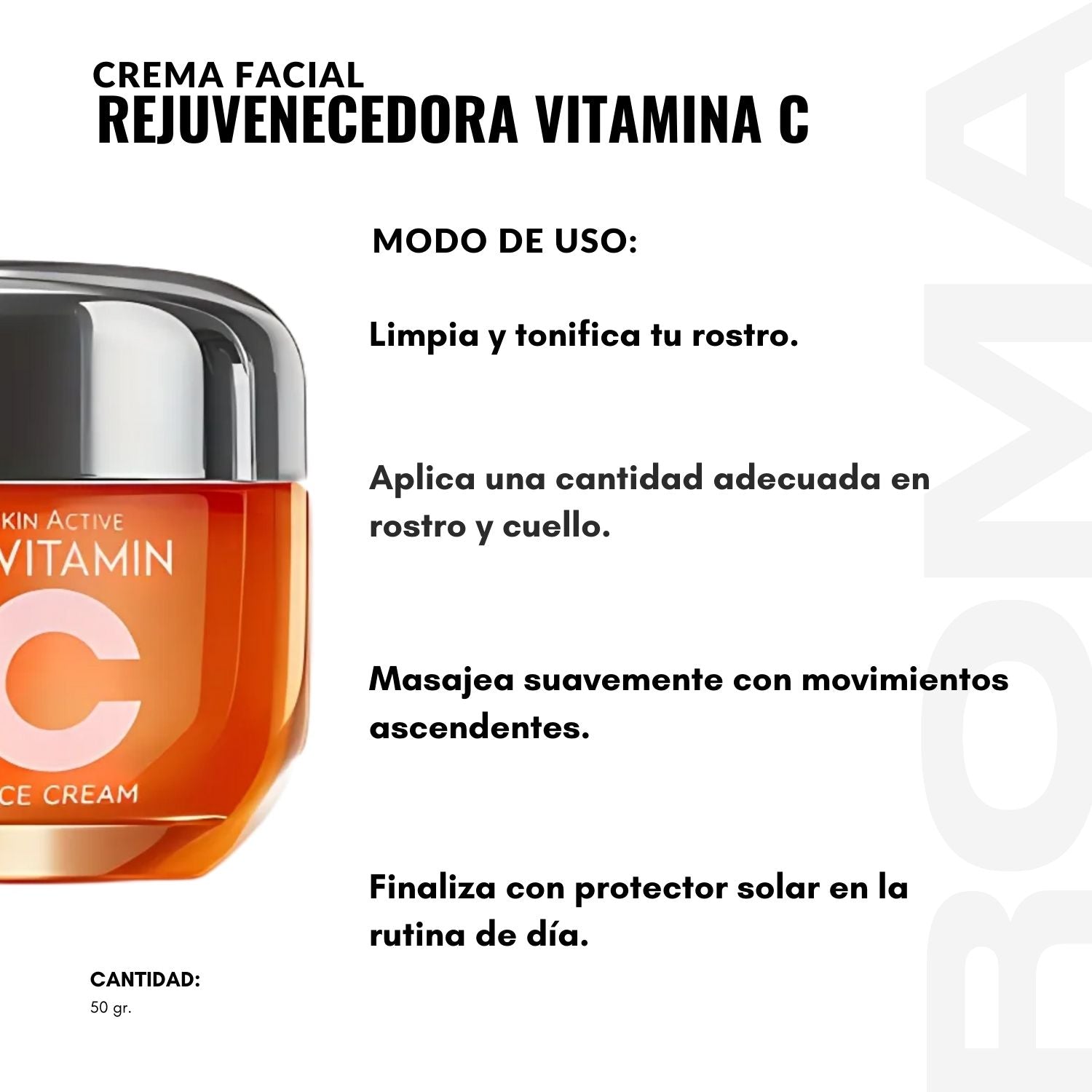 CREMA FACIAL REJUVENECEDORA VITAMINA C 50G BIOAQUA