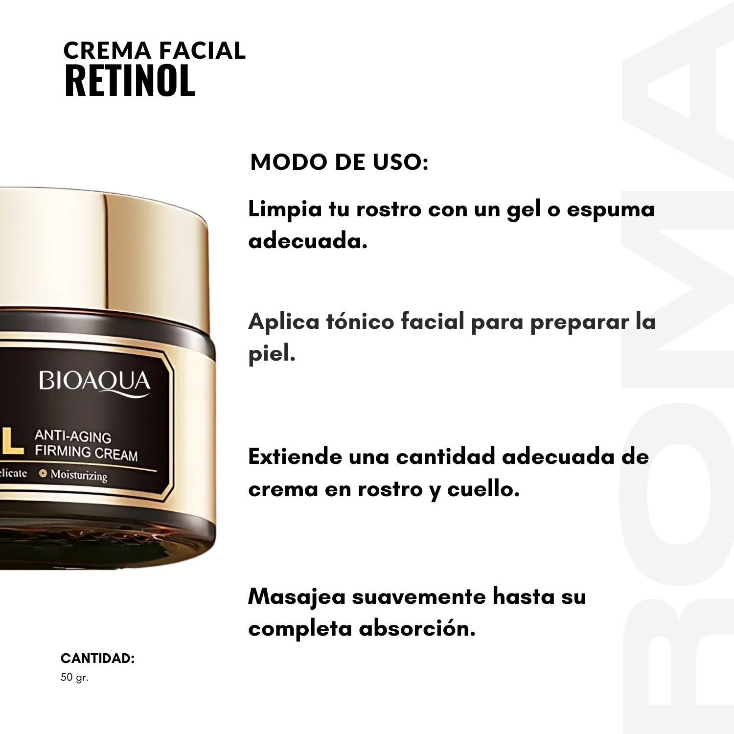CREMA FACIAL RETINOL 50G BIOAQUA