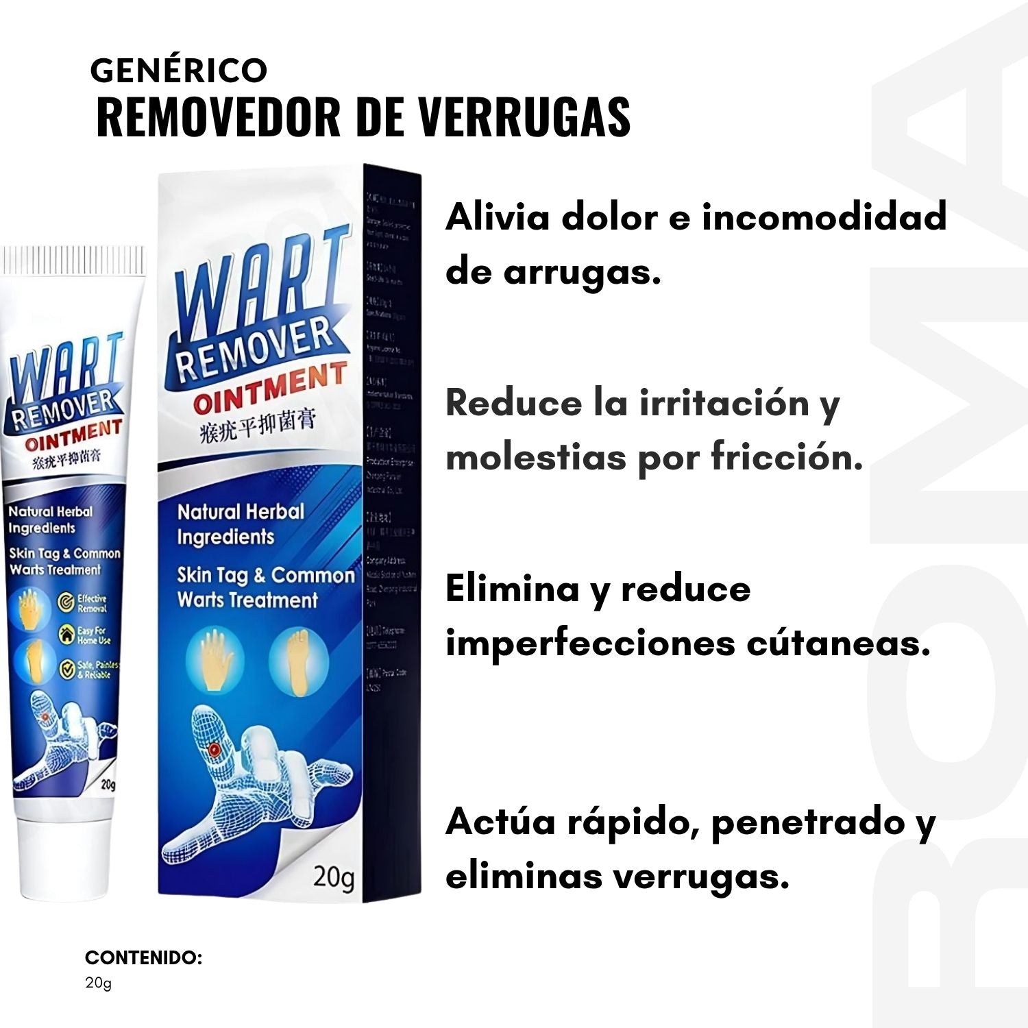 REMOVEDOR DE VERRUGAS 20G