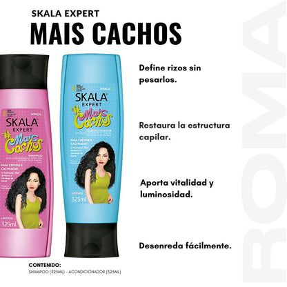 SHAMPOO + ACONDICIONADOR MAIS CACHOS SKALA EXPERT 325ML