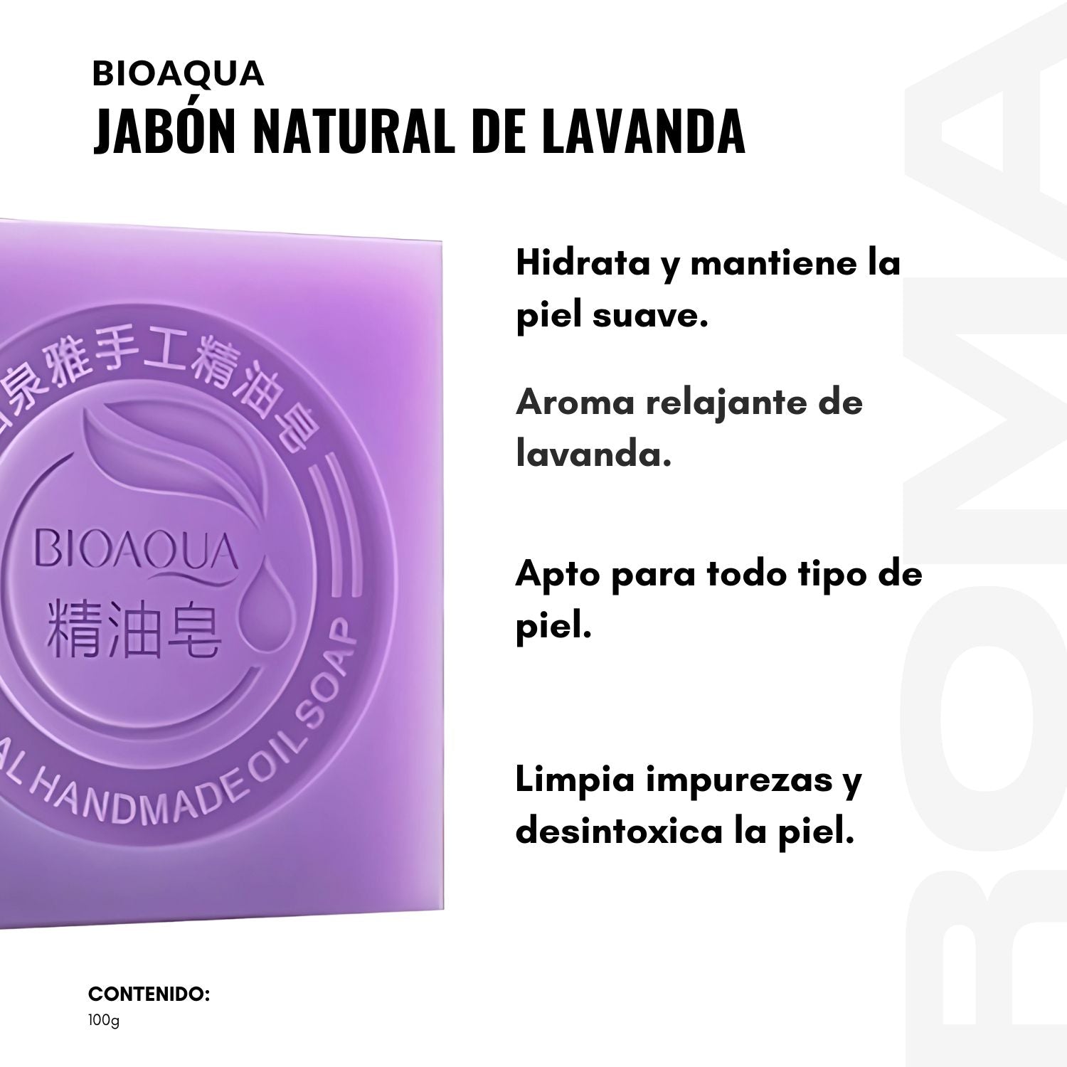 JABÓN DE LAVANDA BIOAQUA 100G