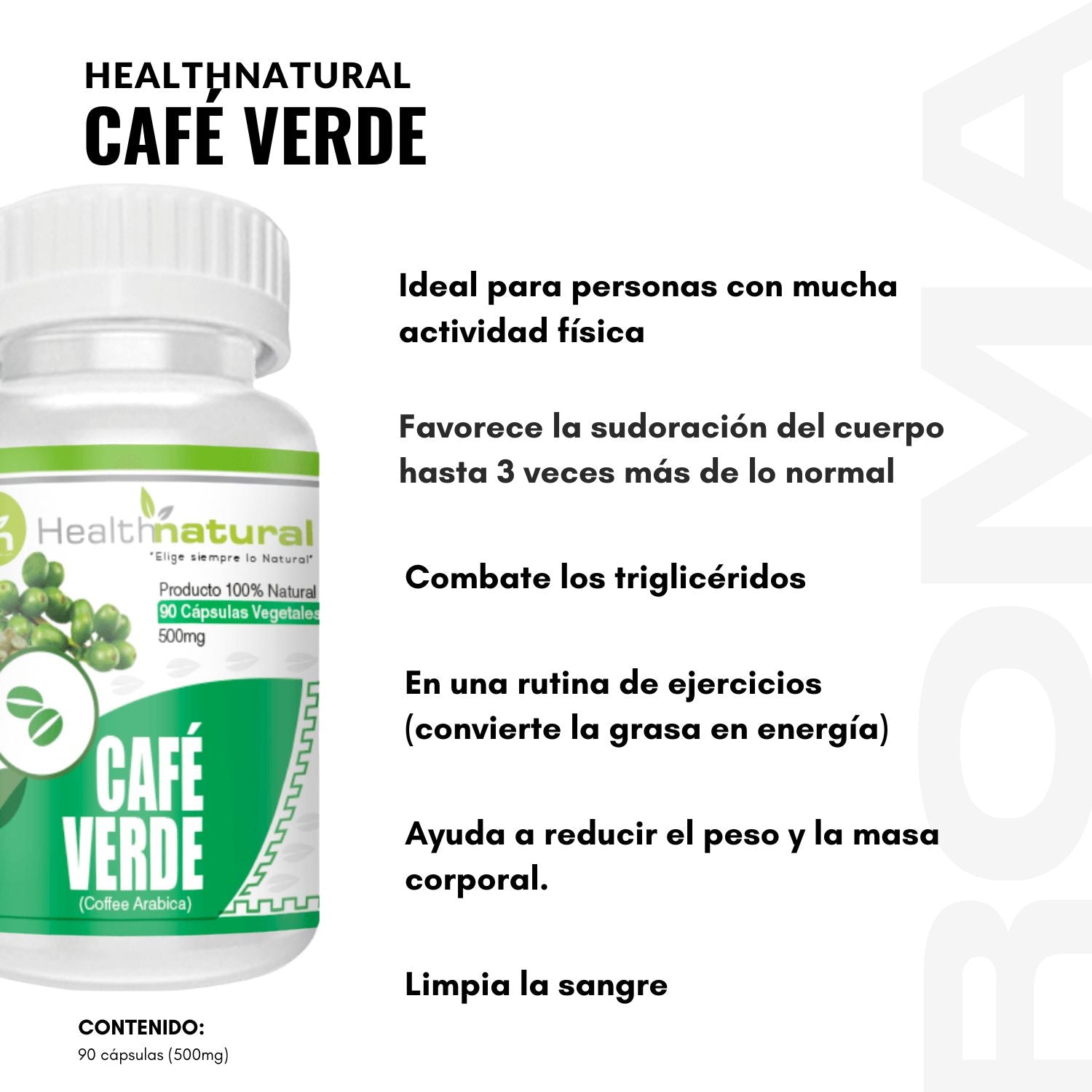 CAFÉ VERDE HEALTHNATURAL 500MG