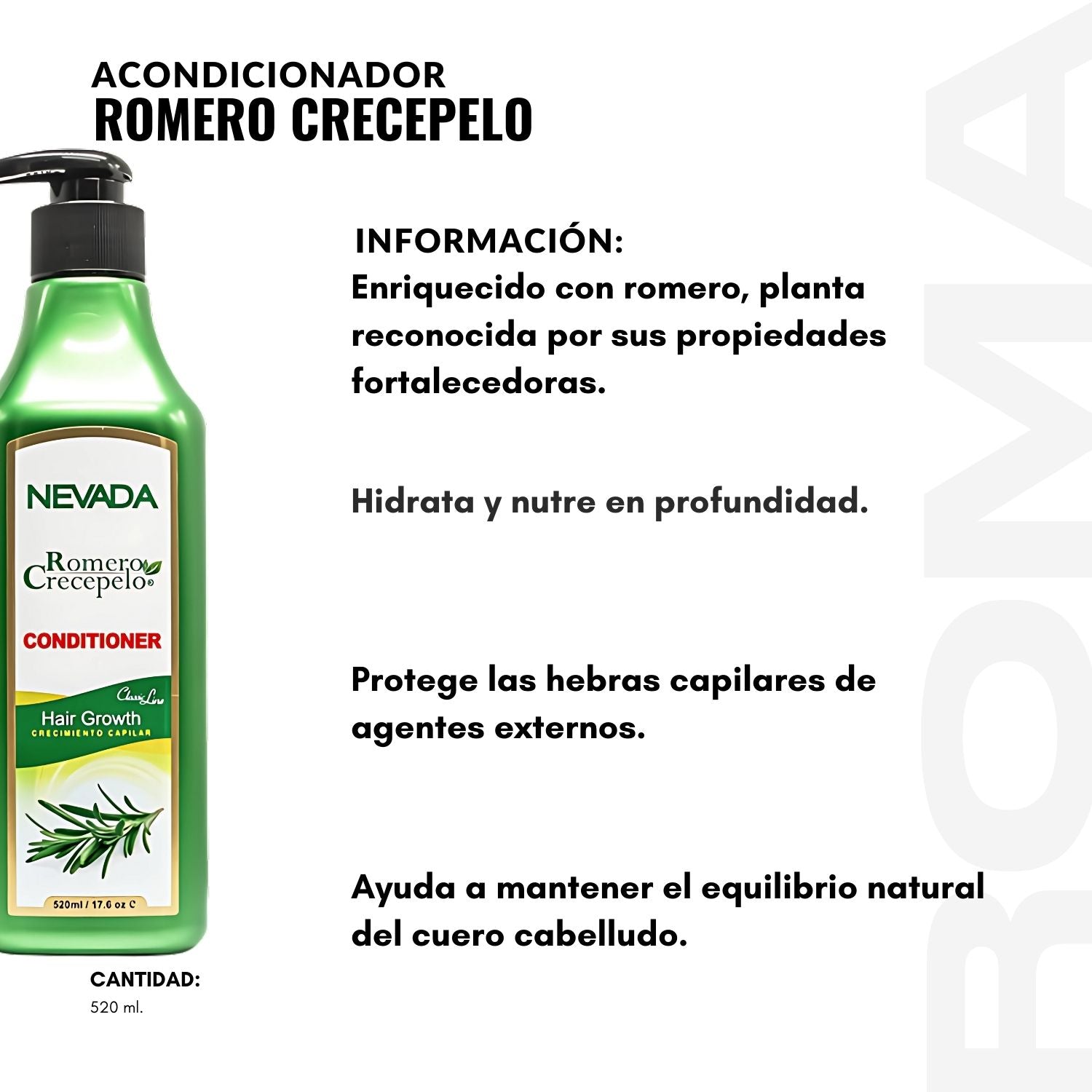 ACONDICIONADOR ROMERO CRECEPELO 520ML
