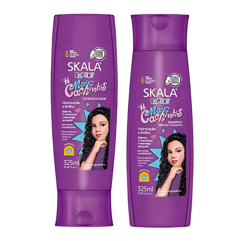 SHAMPOO + ACONDICIONADOR MAIS CACHINHOS KALA EXPERT 325ML