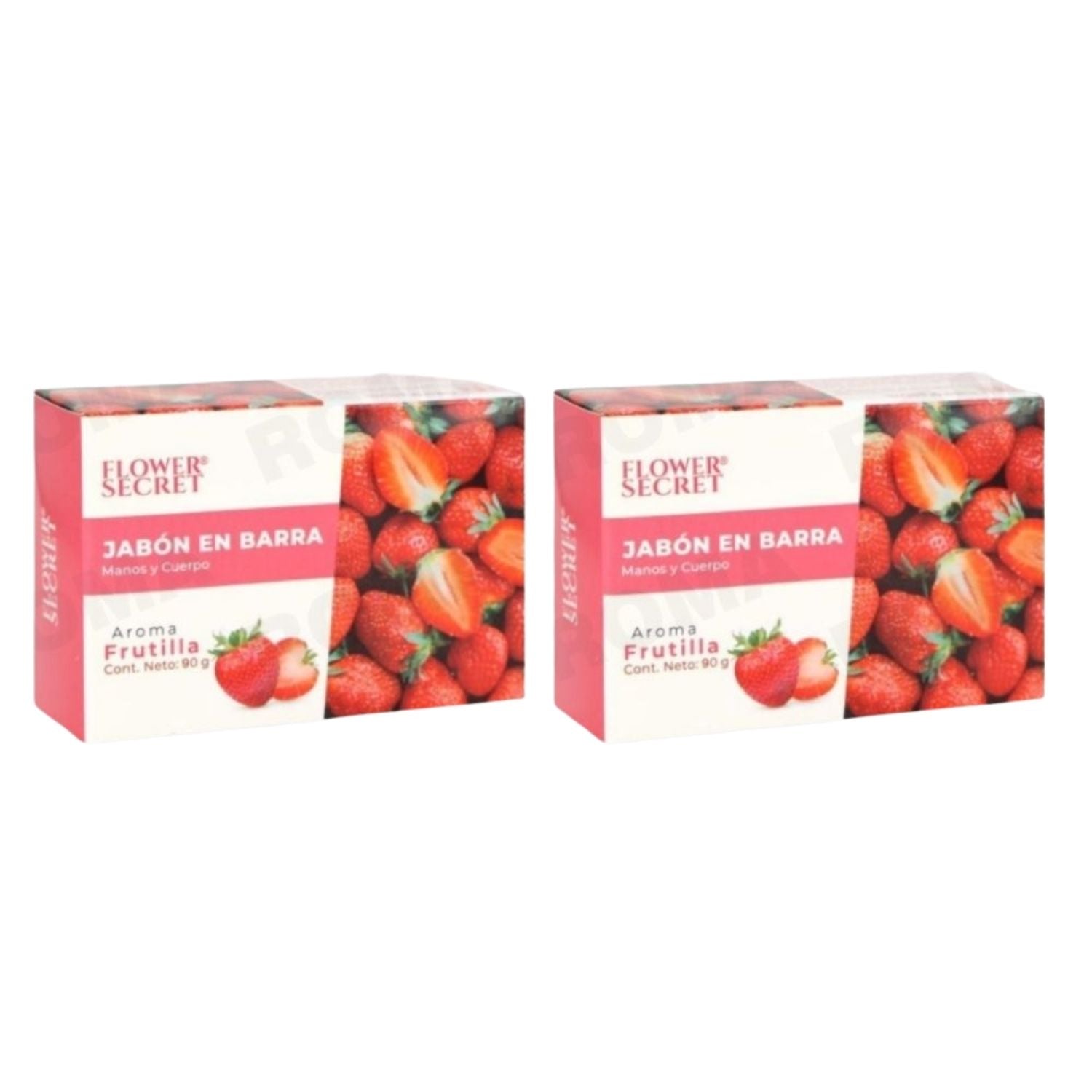 JABÓN EN BARRA AROMA FRUTILLA 90G FLOWER SECRET