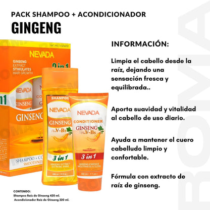 GINSENG SHAMPOO + ACONDICIONADOR