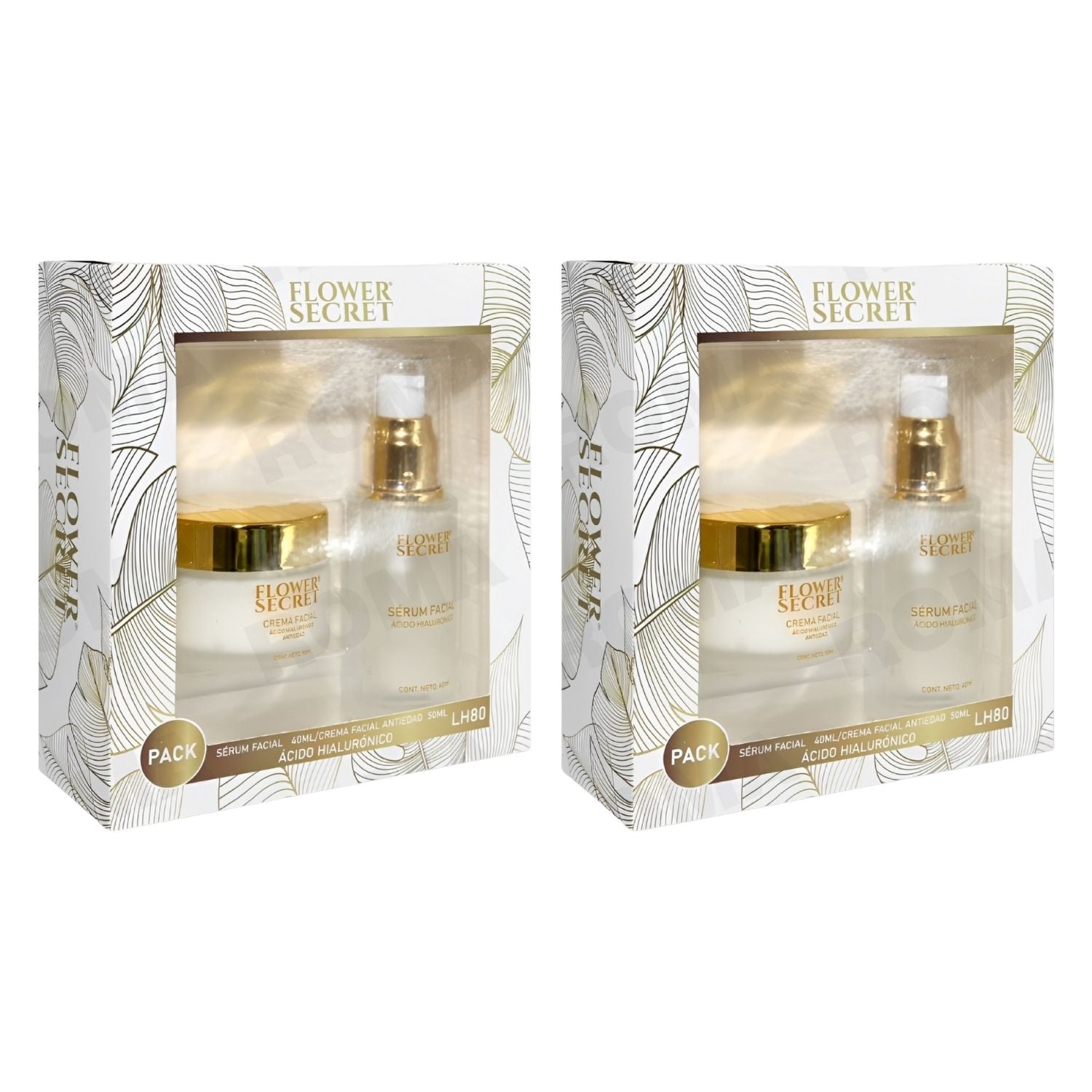 CREMA FACIAL CON ÁCIDO HIALURÓNICO + SÉRUM FACIAL FLOWER SECRET 50ML