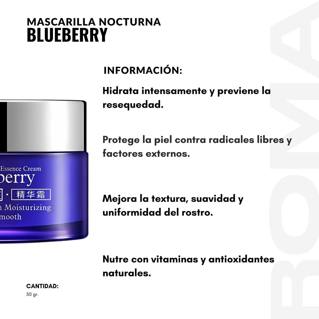 MASCARILLA NOCTURNA BLUEBERRY 50G BIOAQUA