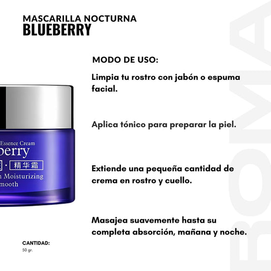 MASCARILLA NOCTURNA BLUEBERRY 50G BIOAQUA