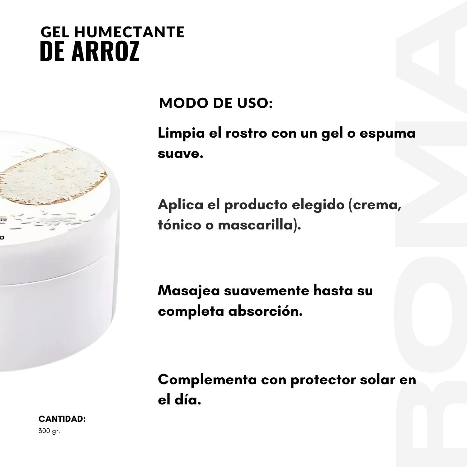 GEL HUMECTANTE DE ARROZ 300G BIOAQUA