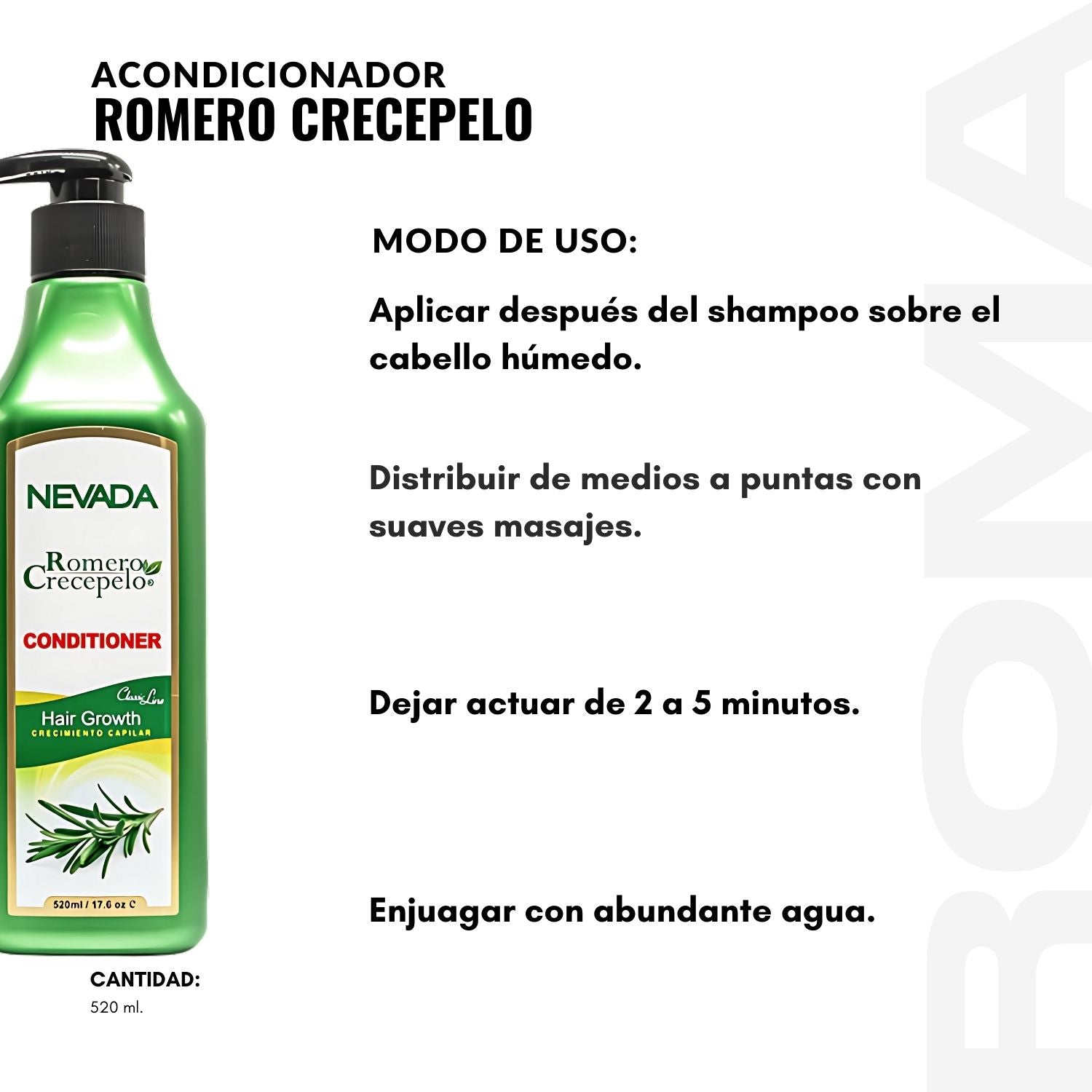 ACONDICIONADOR ROMERO CRECEPELO 520ML