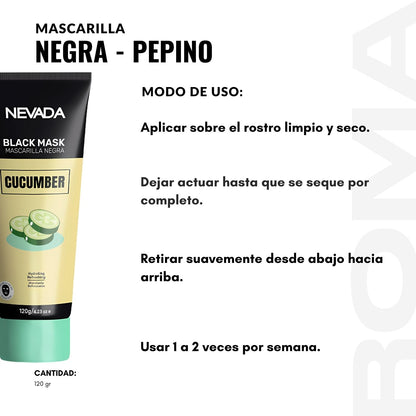 MASCARILLA NEGRA – PEPINO 120G NEVADA