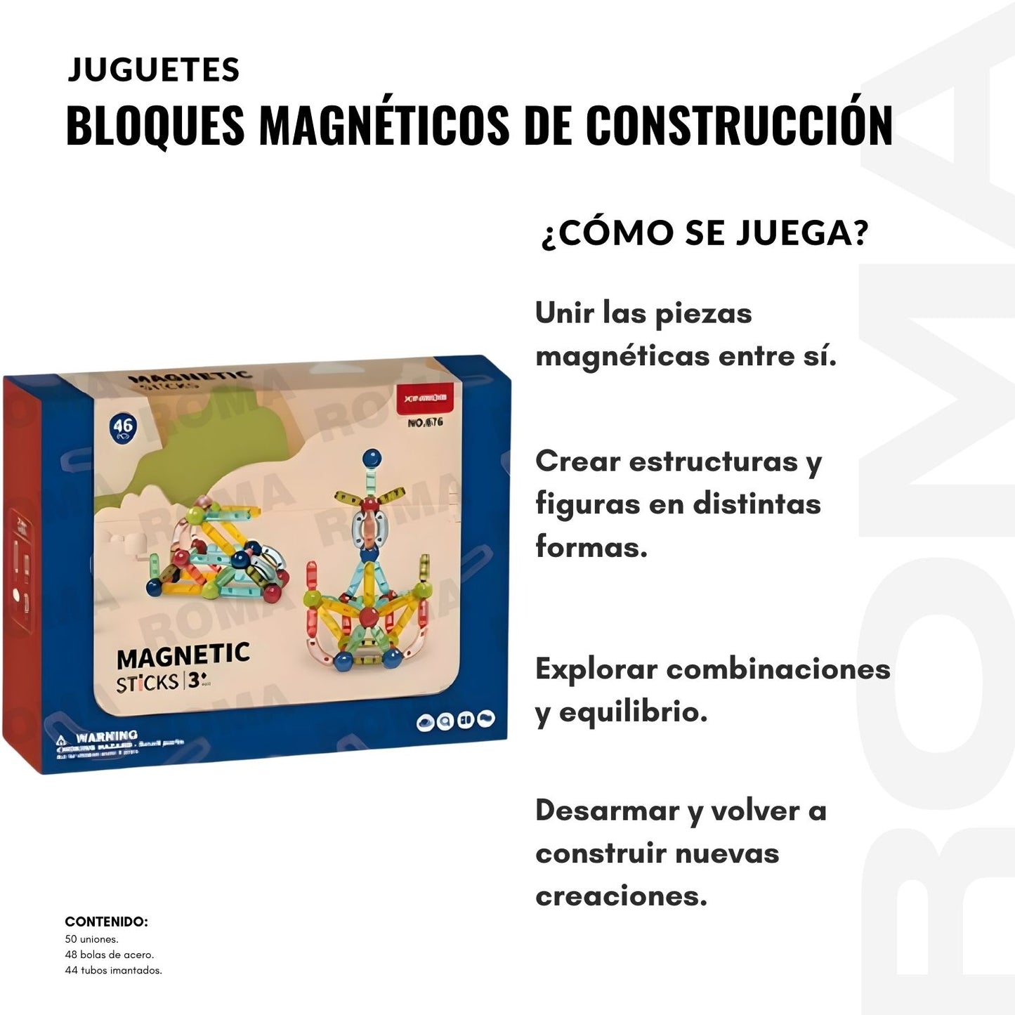 BLOQUES MAGNÉTICOS DE CONSTRUCCIÓN