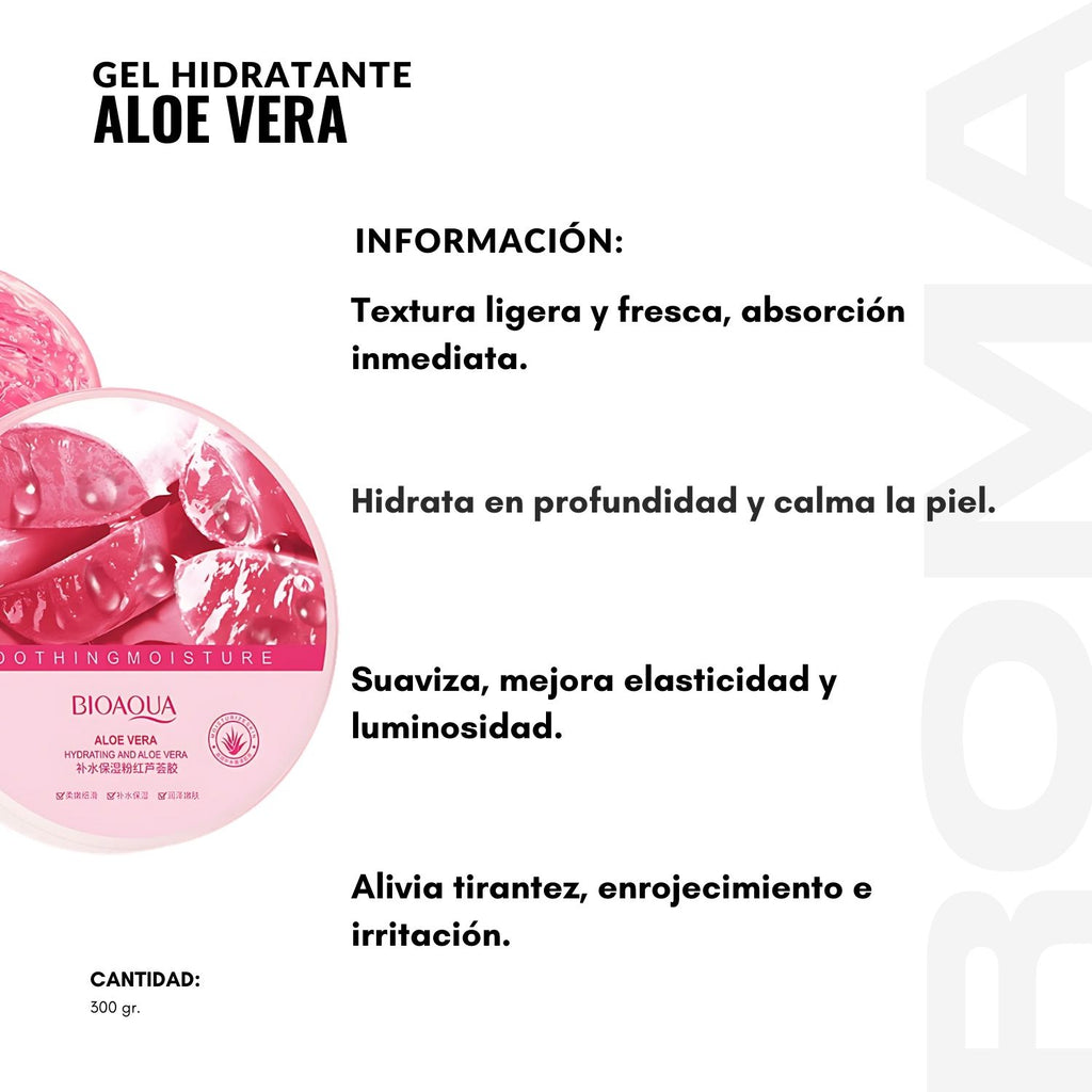 GEL ALOE VERA ROSA BIOAQUA 300G