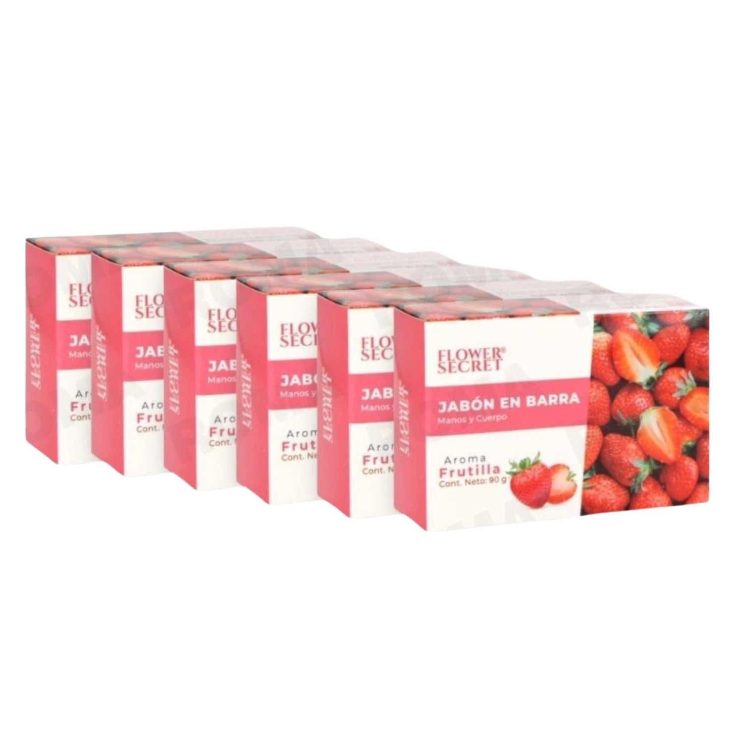 JABÓN EN BARRA AROMA FRUTILLA 90G FLOWER SECRET