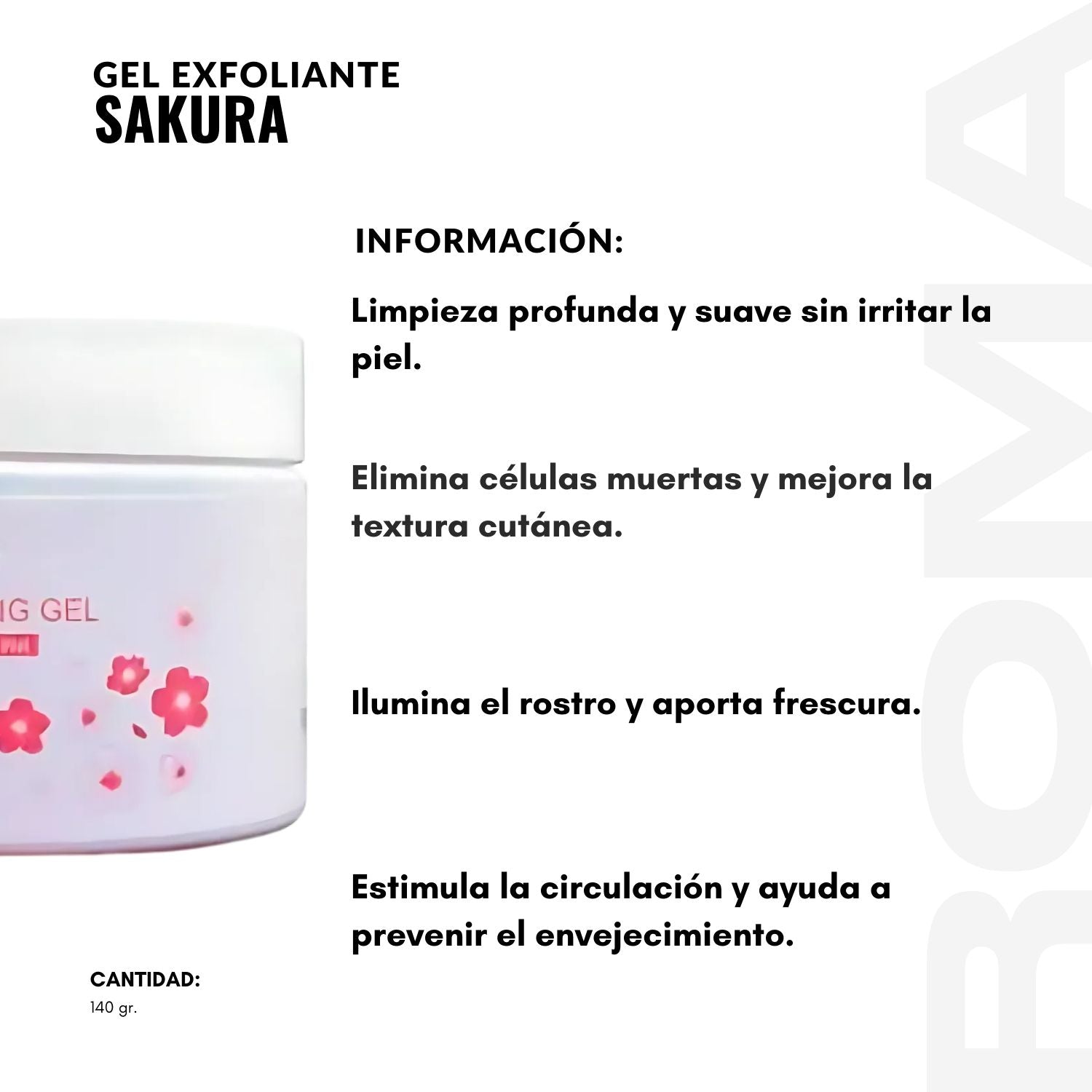GEL EXFOLIANTE SAKURA 140G BIOAQUA
