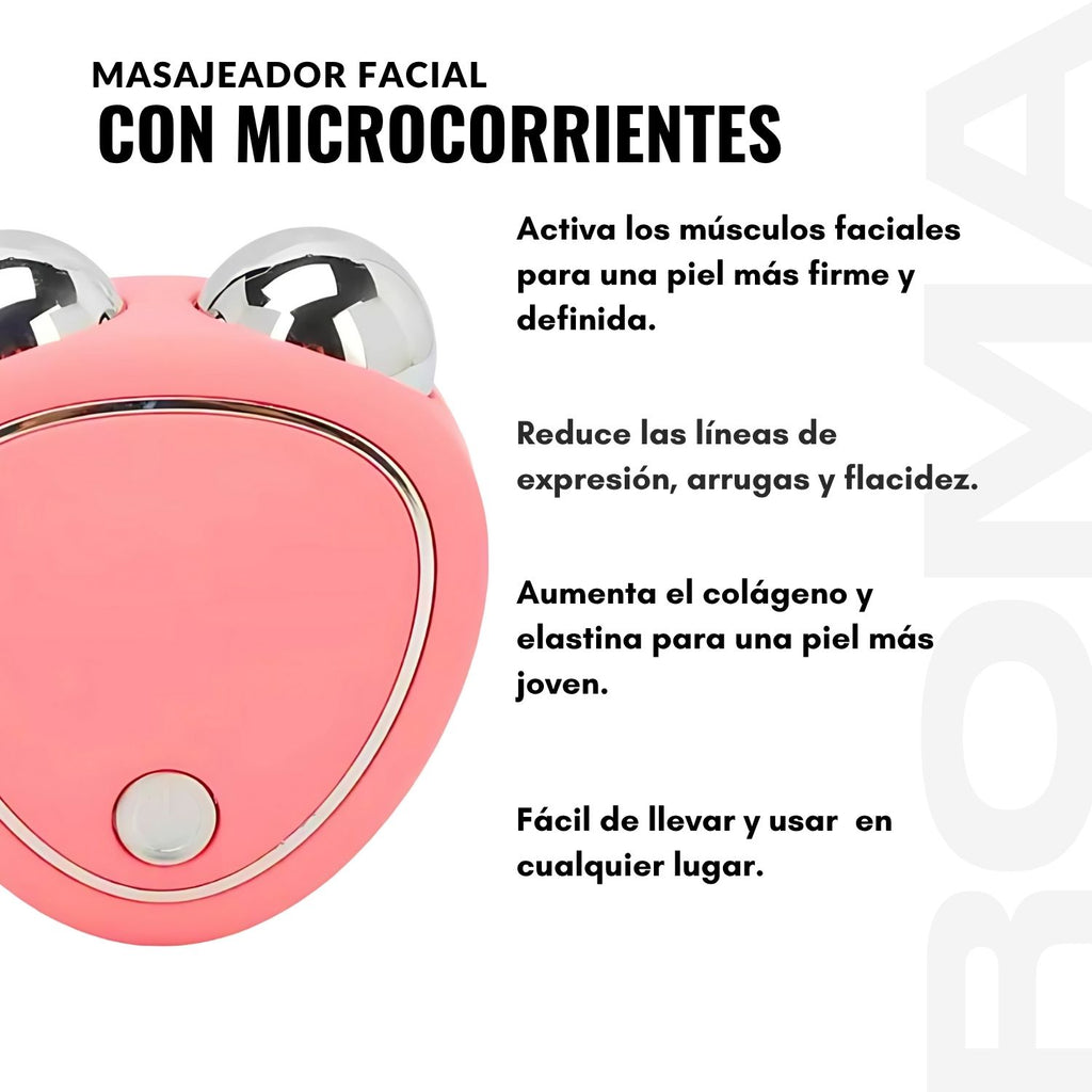 MASAJEADOR FACIAL CON MICROCORRIENTES