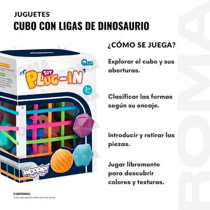 CUBO CON LIGAS DE DINOSAURIO