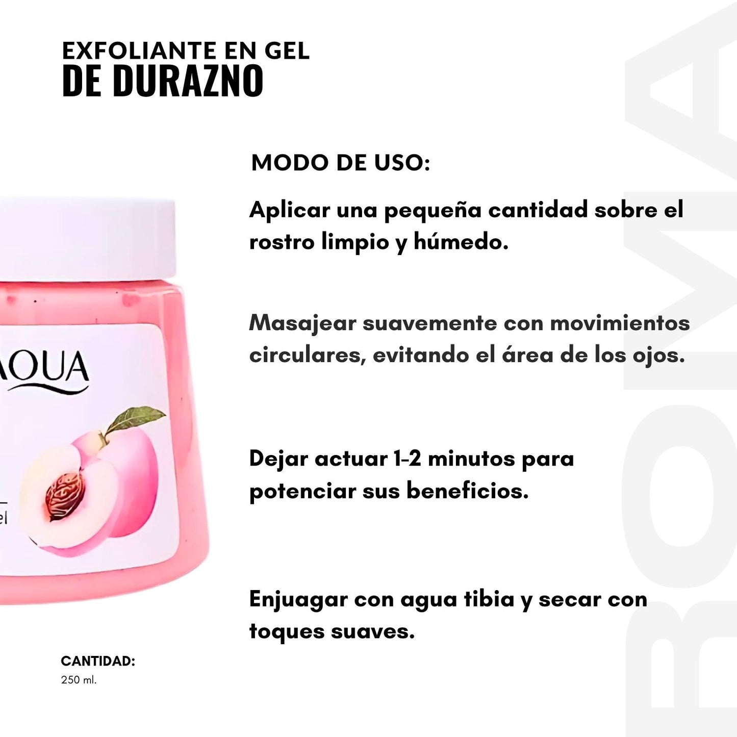EXFOLIANTE EN GEL DE DURAZNO 250ML BIOAQUA