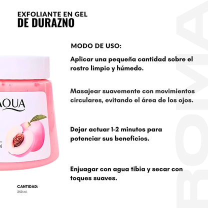 EXFOLIANTE EN GEL DE DURAZNO 250ML BIOAQUA