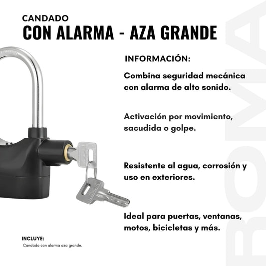 CANDADO CON ALARMA - AZA GRANDE