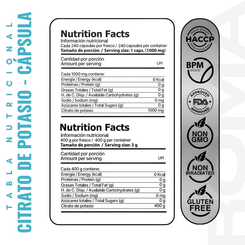 CITRATO DE POTASIO 120 CÁPSULAS EDENIS HEALTH
