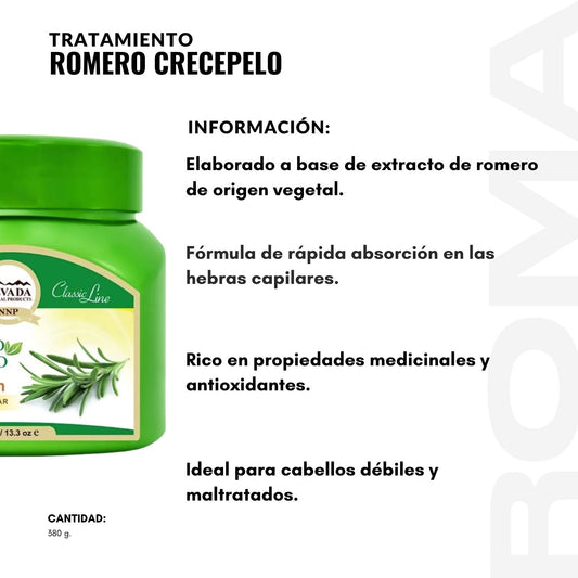 TRATAMIENTO ROMERO CRECEPELO 380G