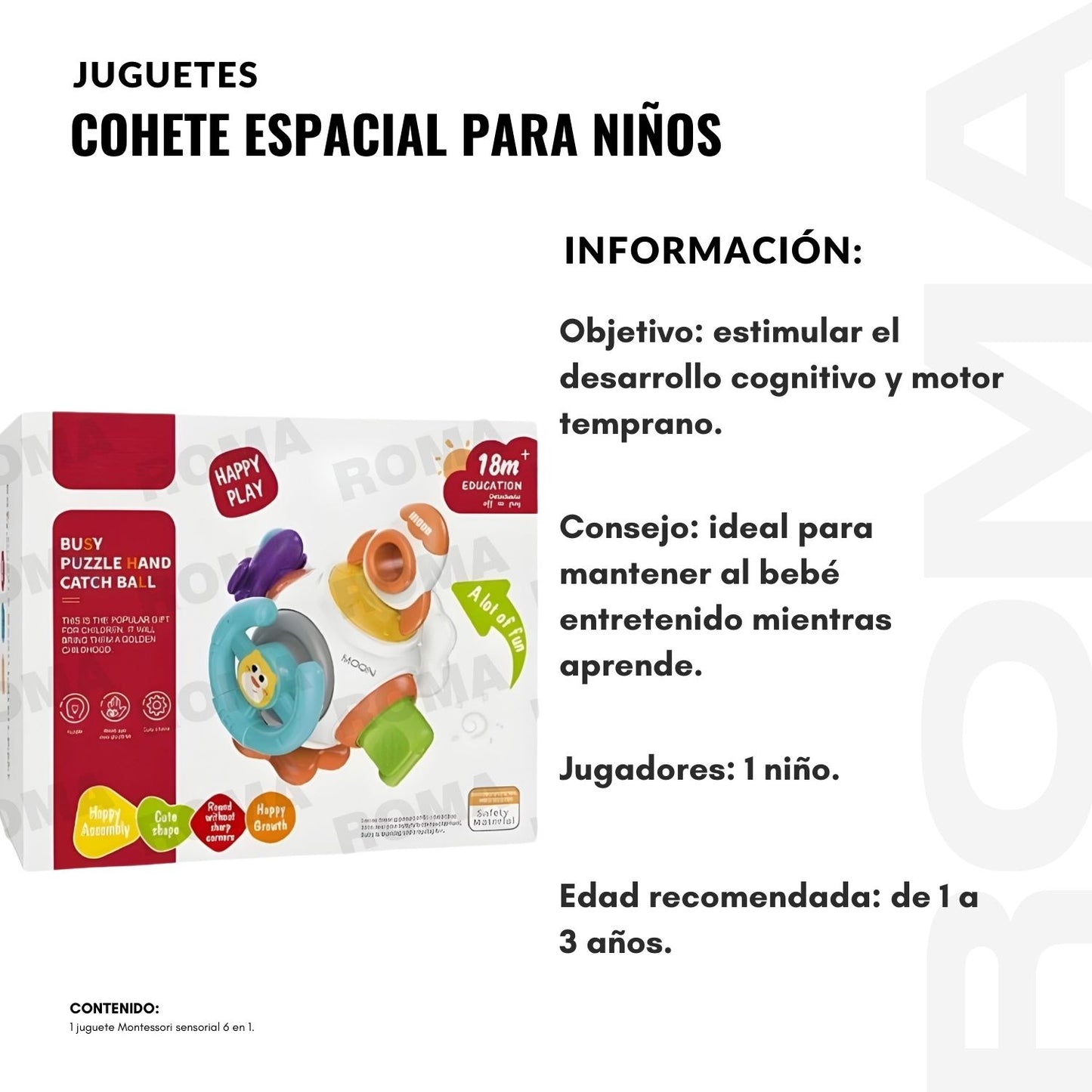 COHETE ESPACIAL PARA NIÑOS