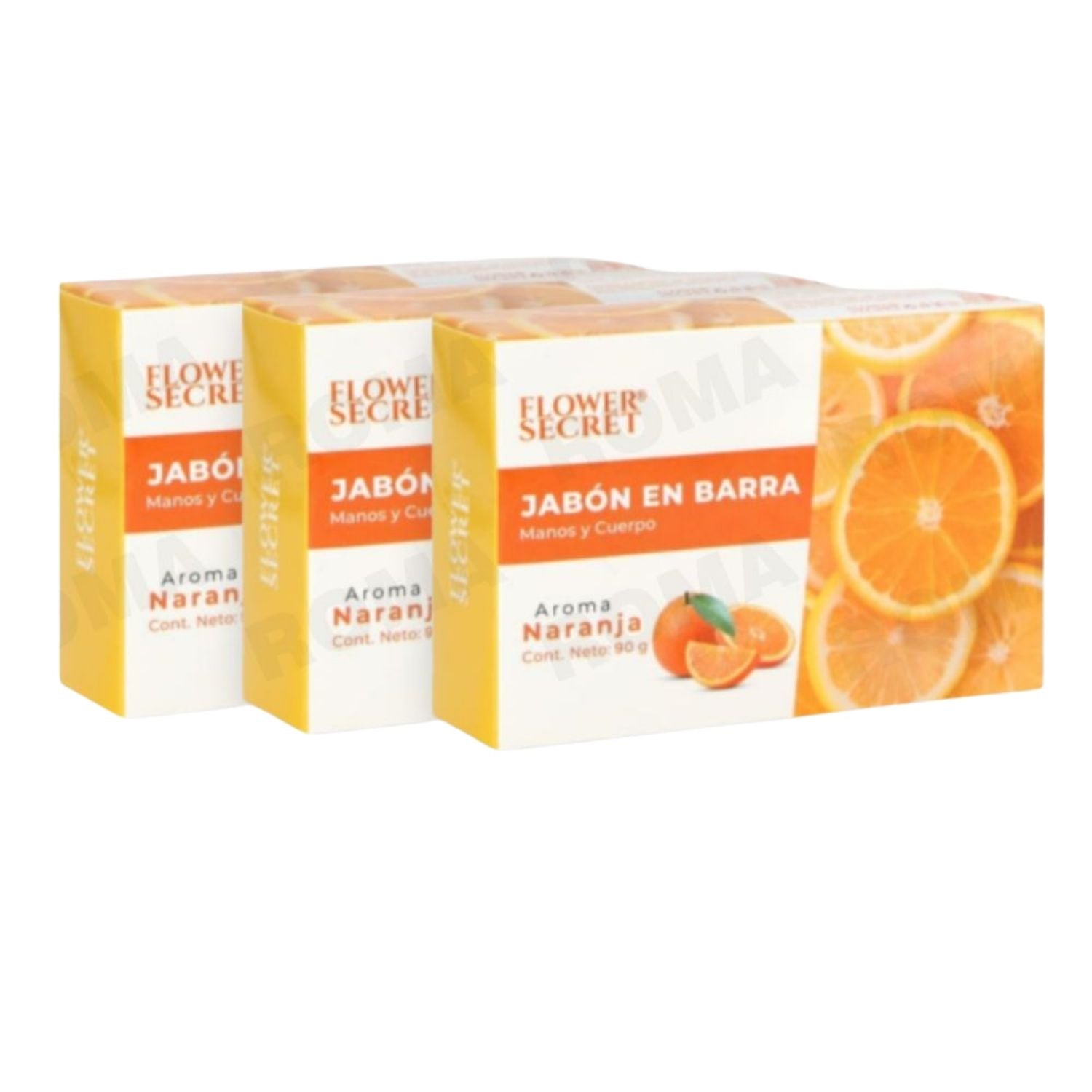 JABÓN EN BARRA AROMA NARANJA 90G FLOWER SECRET