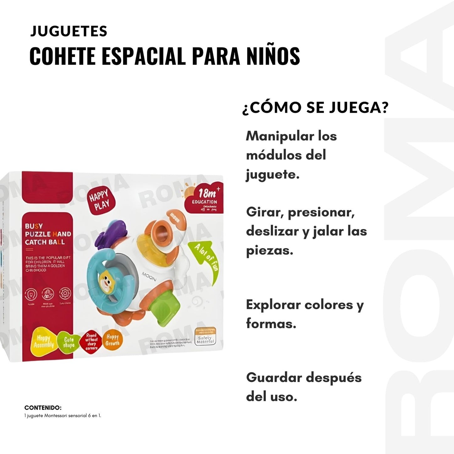 COHETE ESPACIAL PARA NIÑOS
