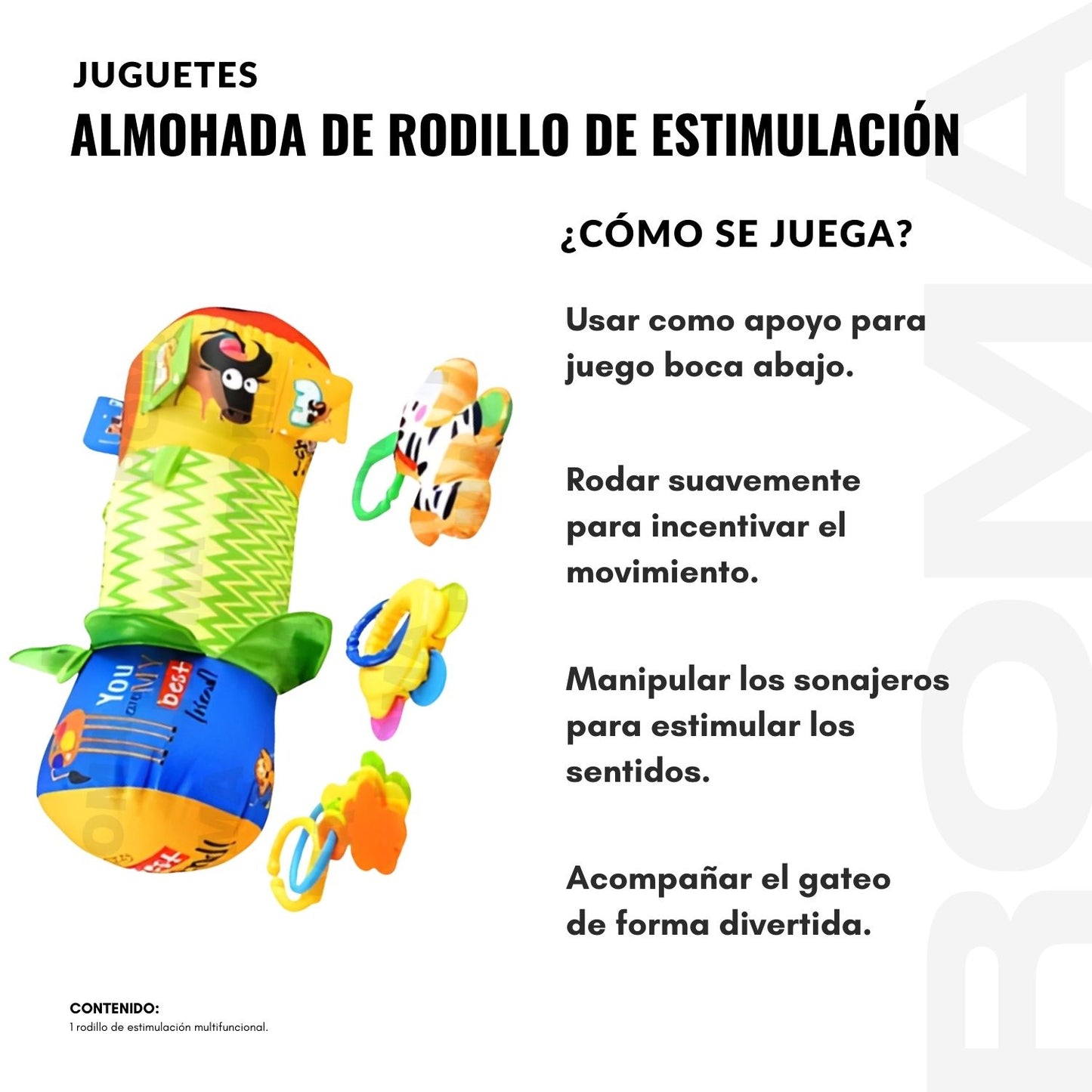 ALMOHADA DE RODILLO DE ESTIMULACIÓN