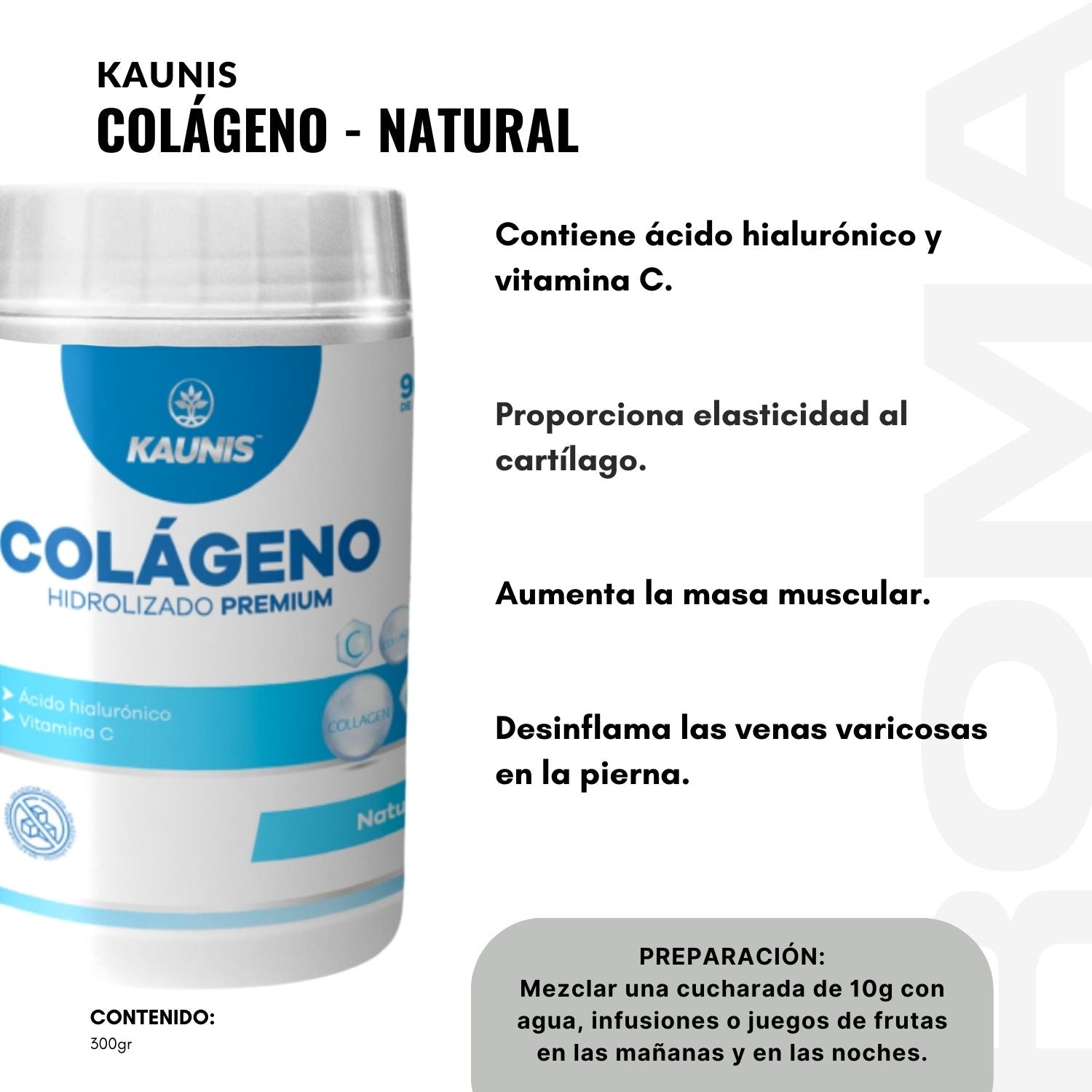 COLÁGENO HIDROLIZADO NATURAL 300G