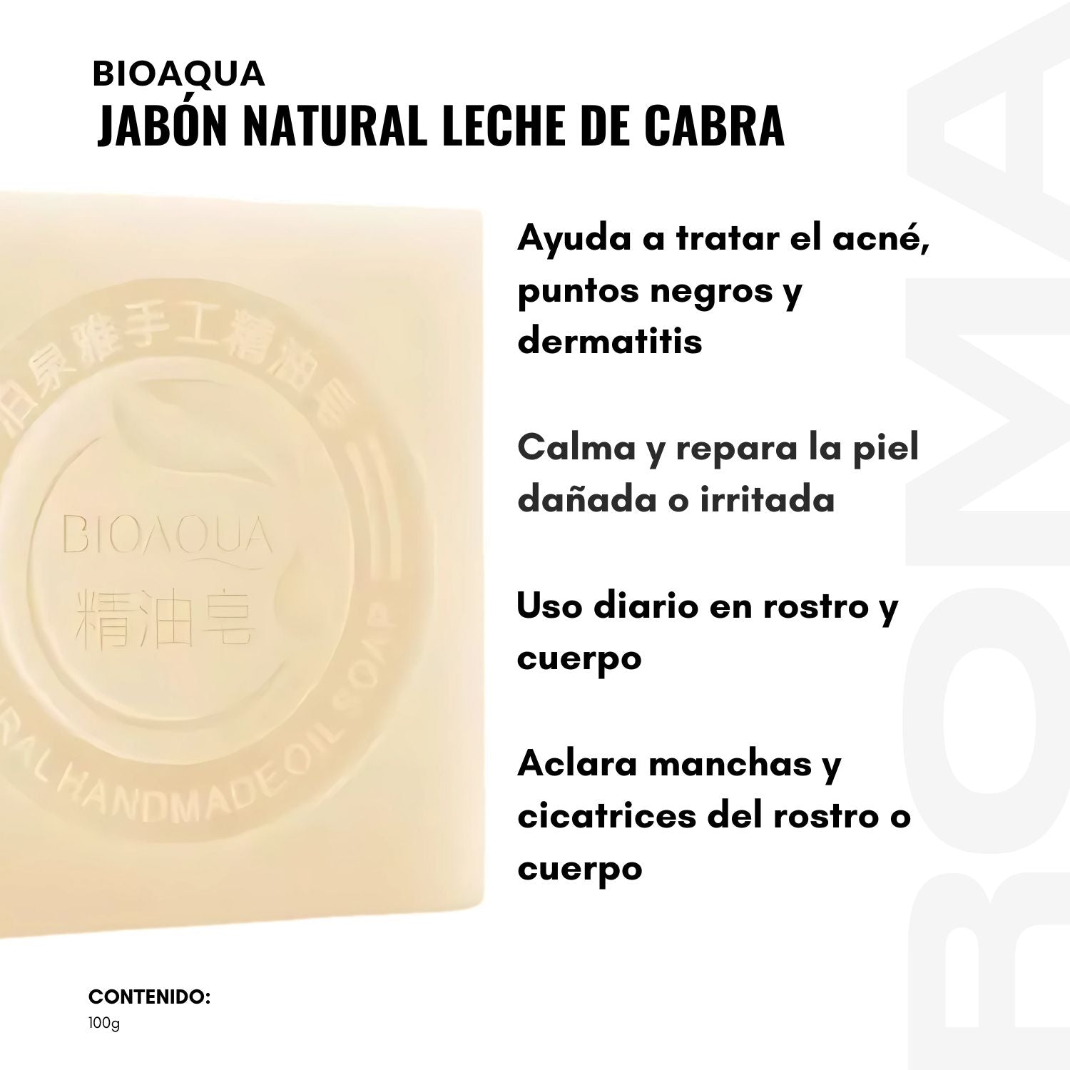 JABÓN DE LECHE DE CABRA BIOAQUA 100G