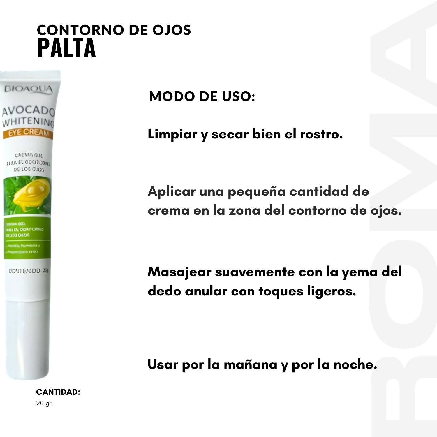 CONTORNO DE OJOS PALTA 20G BIOAQUA