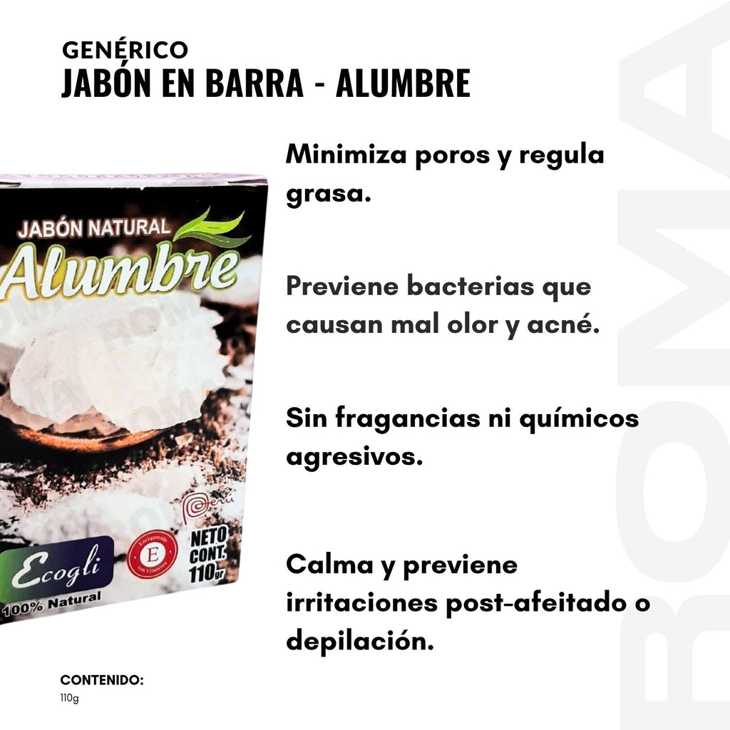 JABÓN EN BARRA DE ALUMBRE 110G