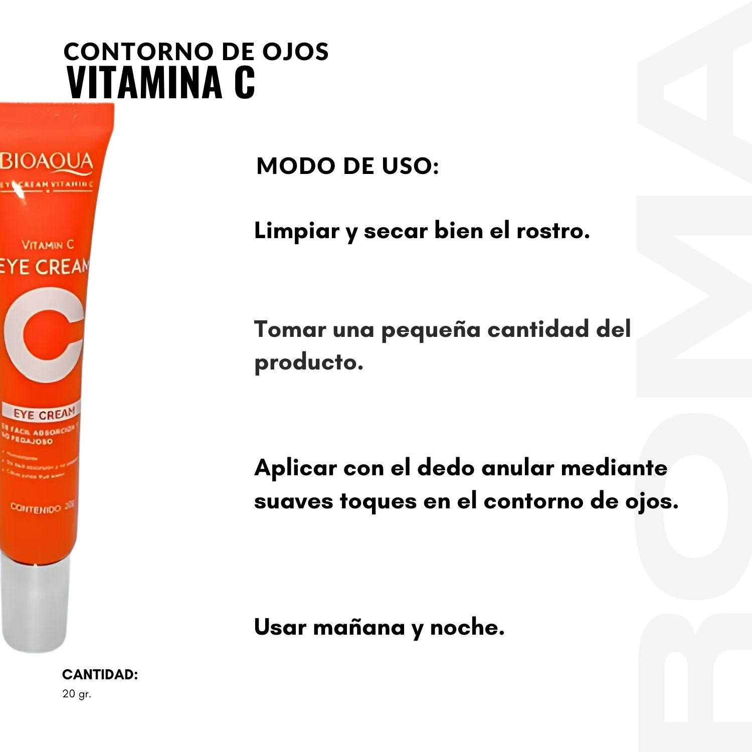 CONTORNO DE OJOS VITAMINA C 20G BIOAQUA